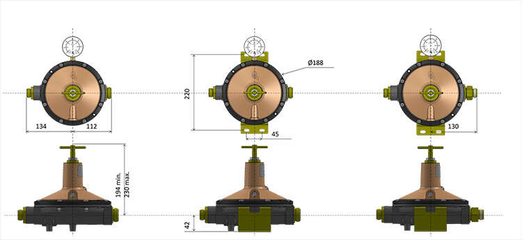 DIMENSIONS DU DETENDEUR BP3